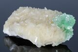 Green Apophyllite Flower on Stilbite Crystals - India #176808-1